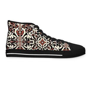 ♥️ Size 9 - High Top Portuguese Red Tile Design